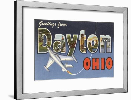 Greetings from Dayton, Ohio-null-Framed Art Print