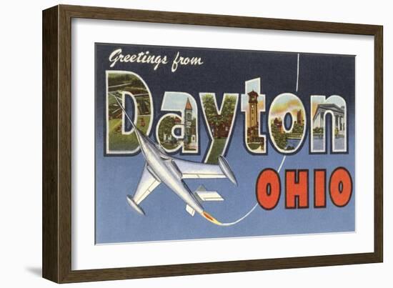 Greetings from Dayton, Ohio-null-Framed Art Print