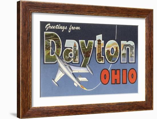 Greetings from Dayton, Ohio-null-Framed Art Print