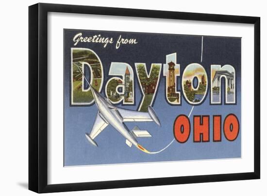 Greetings from Dayton, Ohio-null-Framed Art Print