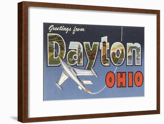 Greetings from Dayton, Ohio-null-Framed Art Print