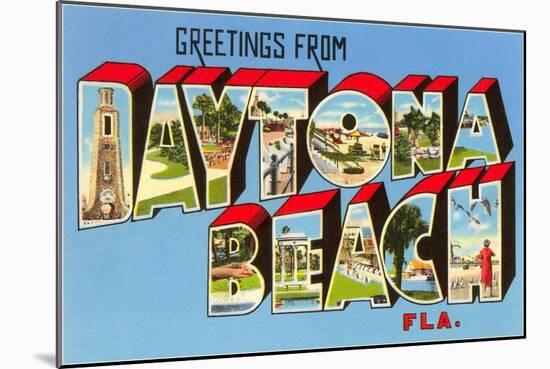 Greetings from Daytona Beach, Florida-null-Mounted Art Print