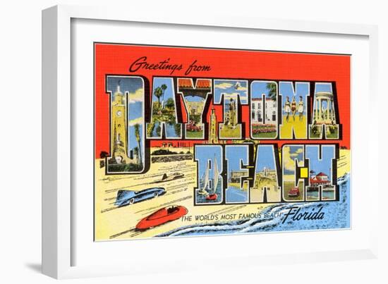 Greetings from Daytona Beach, Florida-null-Framed Art Print