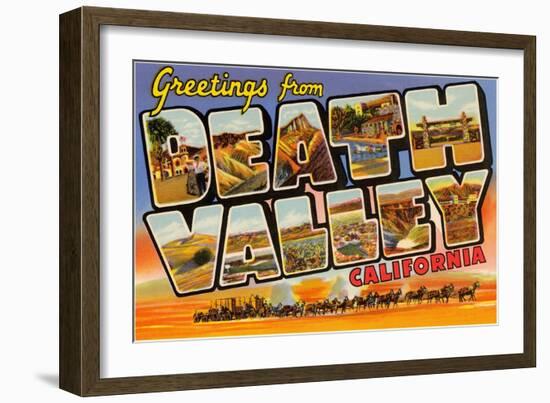 Greetings from Death Valley, California-null-Framed Art Print