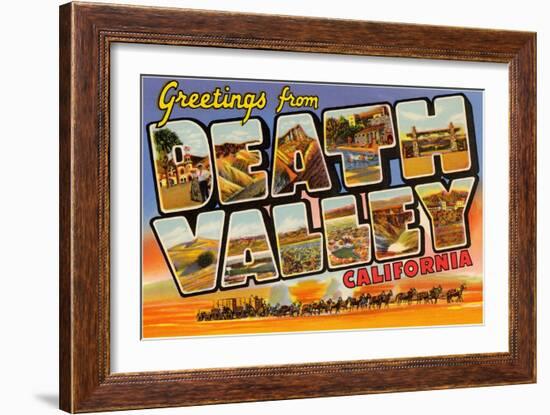 Greetings from Death Valley, California-null-Framed Art Print