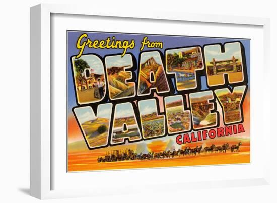 Greetings from Death Valley, California-null-Framed Art Print