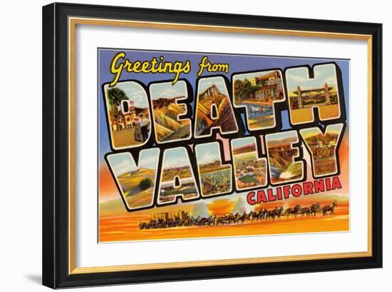 Greetings from Death Valley, California-null-Framed Art Print