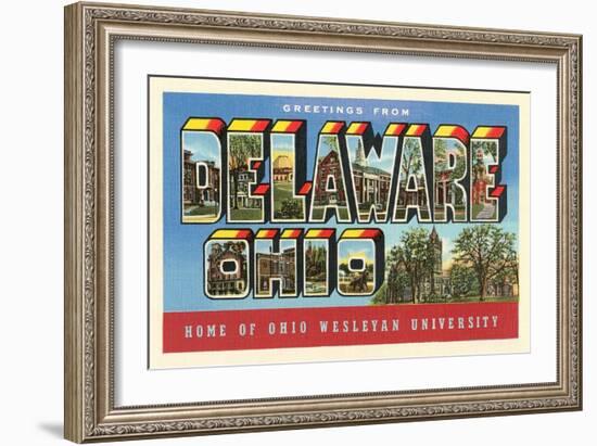 Greetings from Delaware, Ohio-null-Framed Art Print