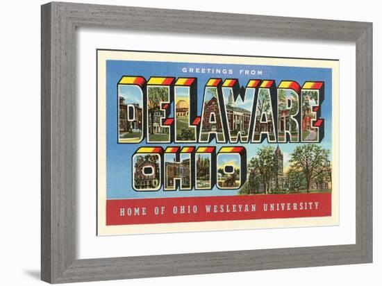 Greetings from Delaware, Ohio-null-Framed Art Print
