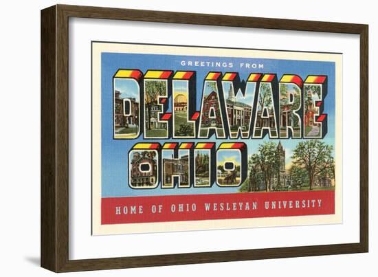 Greetings from Delaware, Ohio-null-Framed Art Print