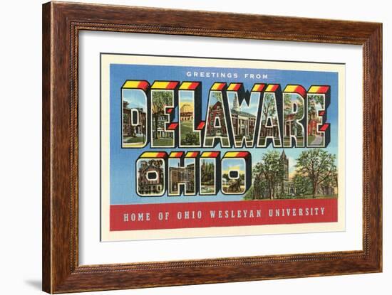 Greetings from Delaware, Ohio-null-Framed Art Print