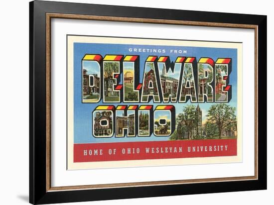 Greetings from Delaware, Ohio-null-Framed Art Print