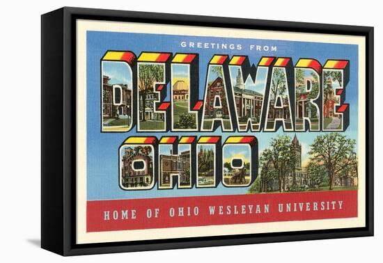 Greetings from Delaware, Ohio-null-Framed Stretched Canvas
