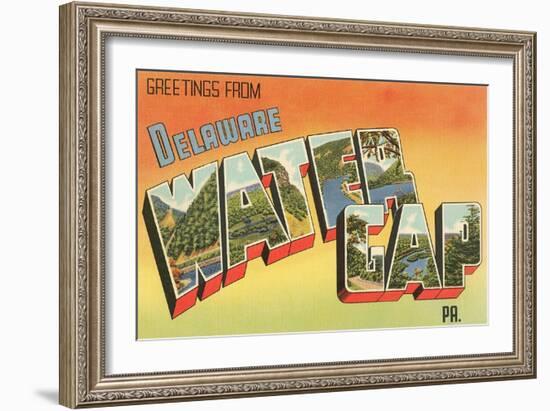 Greetings from Delaware, Water Gap, Pennsylvania-null-Framed Art Print