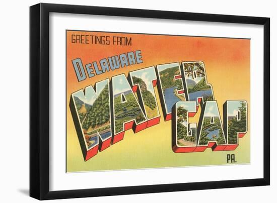 Greetings from Delaware, Water Gap, Pennsylvania-null-Framed Art Print