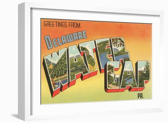 Greetings from Delaware, Water Gap, Pennsylvania-null-Framed Art Print