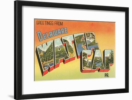 Greetings from Delaware, Water Gap, Pennsylvania-null-Framed Art Print