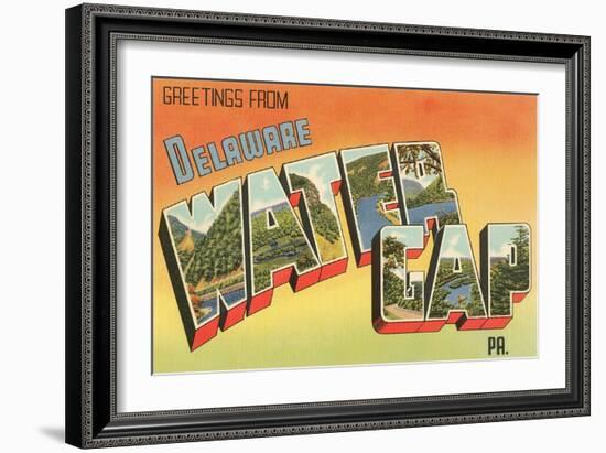 Greetings from Delaware, Water Gap, Pennsylvania-null-Framed Art Print