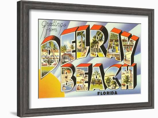 Greetings from Delray Beach, Florida-null-Framed Art Print