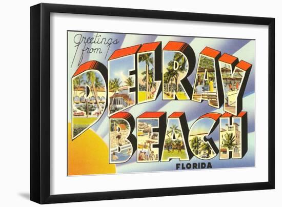 Greetings from Delray Beach, Florida-null-Framed Art Print