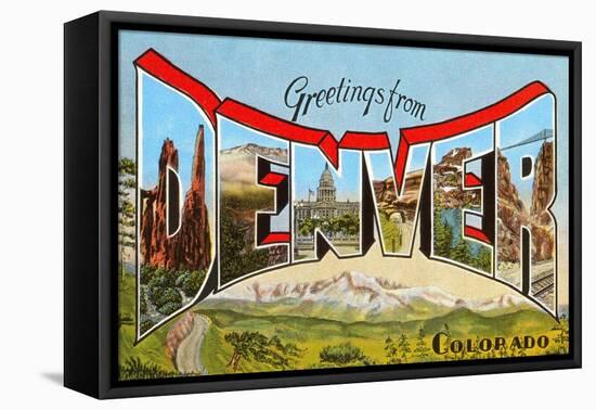 Greetings from Denver, Colorado-null-Framed Stretched Canvas