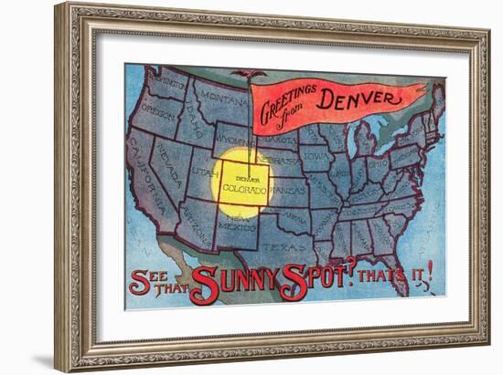 Greetings from Denver-null-Framed Art Print