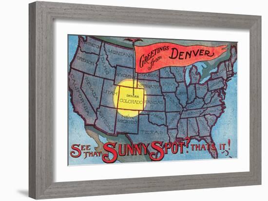 Greetings from Denver-null-Framed Art Print