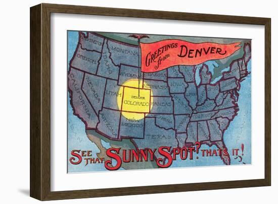 Greetings from Denver-null-Framed Art Print