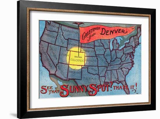 Greetings from Denver-null-Framed Art Print