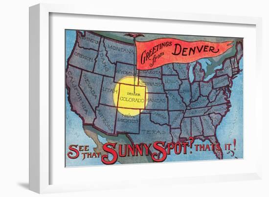 Greetings from Denver-null-Framed Art Print