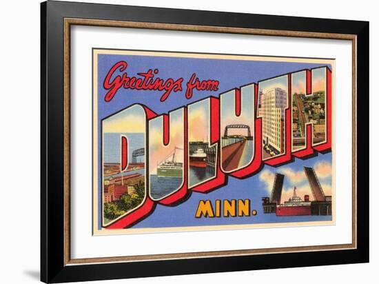 Greetings from Duluth, Minnesota-null-Framed Art Print