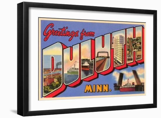 Greetings from Duluth, Minnesota-null-Framed Art Print