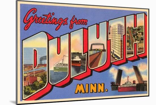 Greetings from Duluth, Minnesota-null-Mounted Art Print