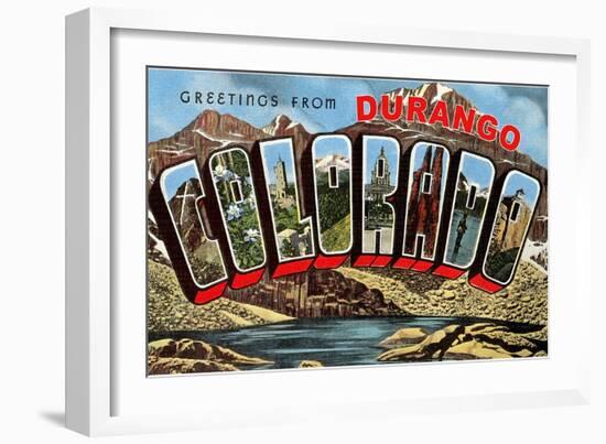 Greetings from Durango-null-Framed Art Print