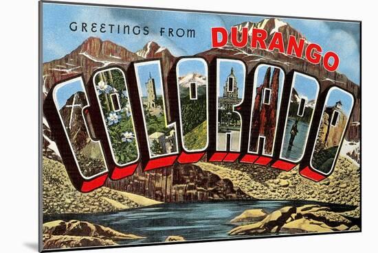 Greetings from Durango-null-Mounted Art Print