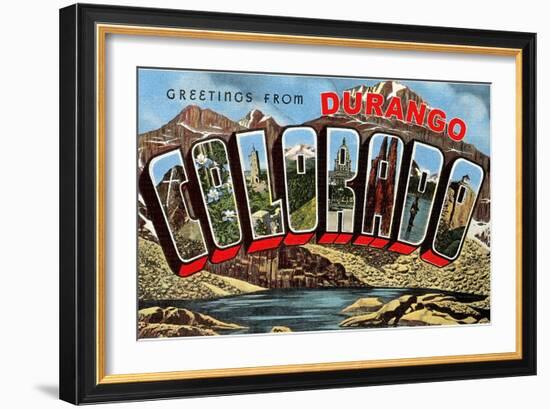 Greetings from Durango--Framed Art Print
