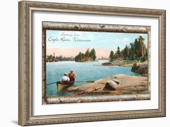 Greetings from Eagle River, Wisconsin-null-Framed Art Print