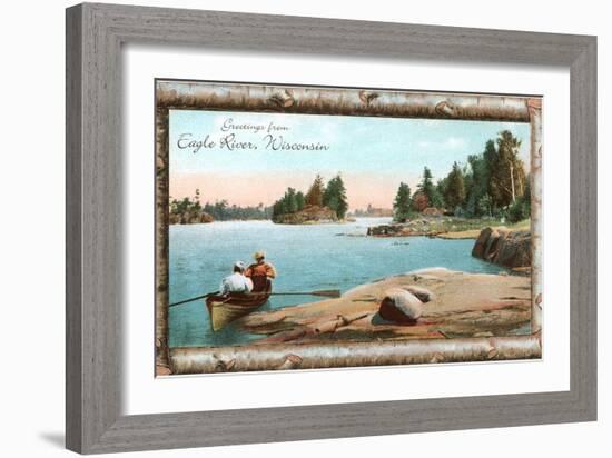 Greetings from Eagle River, Wisconsin-null-Framed Art Print