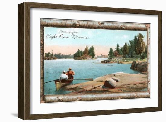 Greetings from Eagle River, Wisconsin-null-Framed Art Print