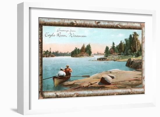 Greetings from Eagle River, Wisconsin-null-Framed Art Print