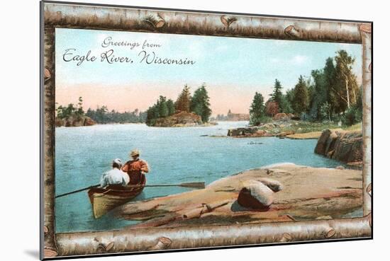 Greetings from Eagle River, Wisconsin-null-Mounted Art Print