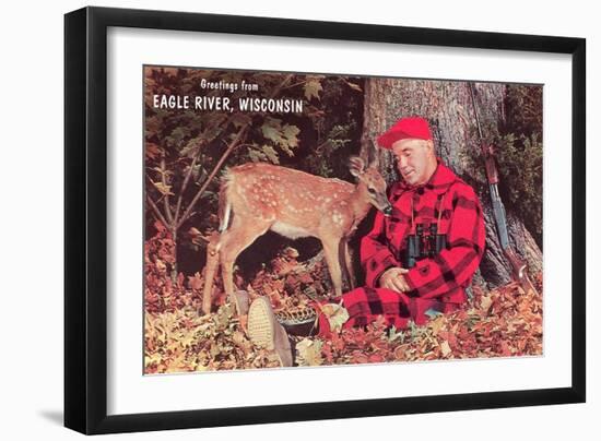 Greetings from Eagle River, Wisconsin-null-Framed Art Print