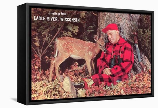 Greetings from Eagle River, Wisconsin-null-Framed Stretched Canvas