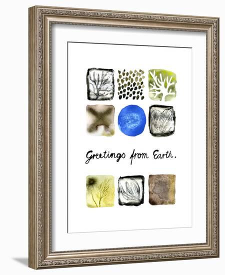 Greetings from Earth-null-Framed Giclee Print