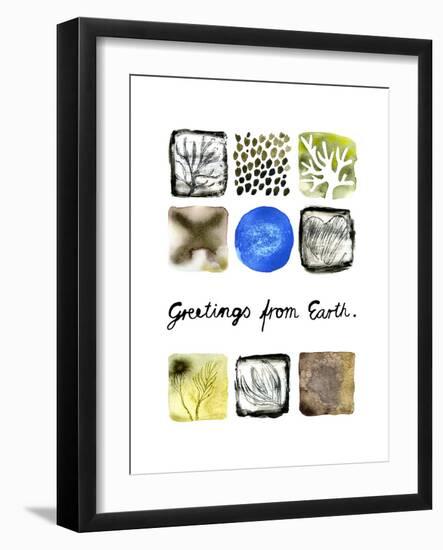 Greetings from Earth-null-Framed Giclee Print
