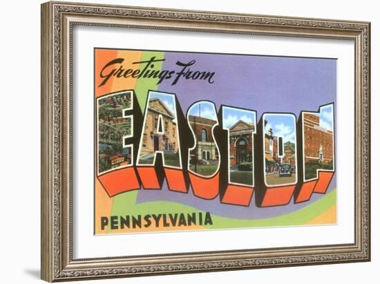 Greetings from Easton, Pennsylvania-null-Framed Art Print