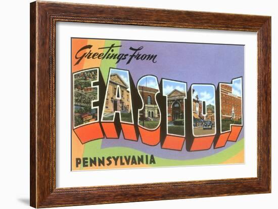 Greetings from Easton, Pennsylvania-null-Framed Art Print