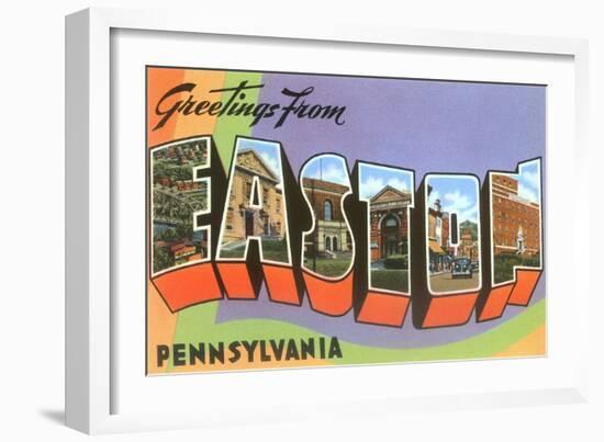 Greetings from Easton, Pennsylvania-null-Framed Art Print