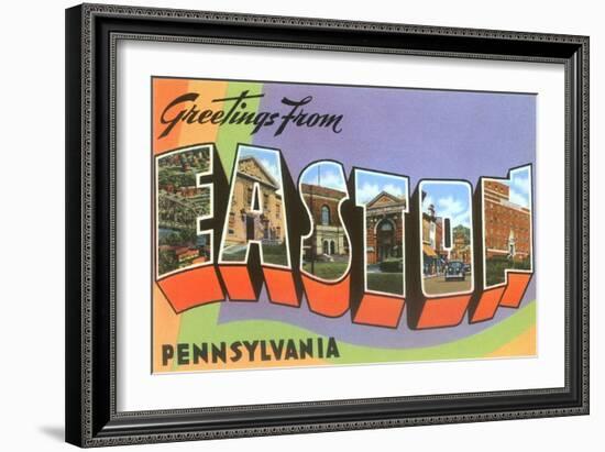 Greetings from Easton, Pennsylvania-null-Framed Art Print
