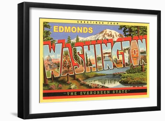 Greetings from Edmonds, Washington-null-Framed Art Print